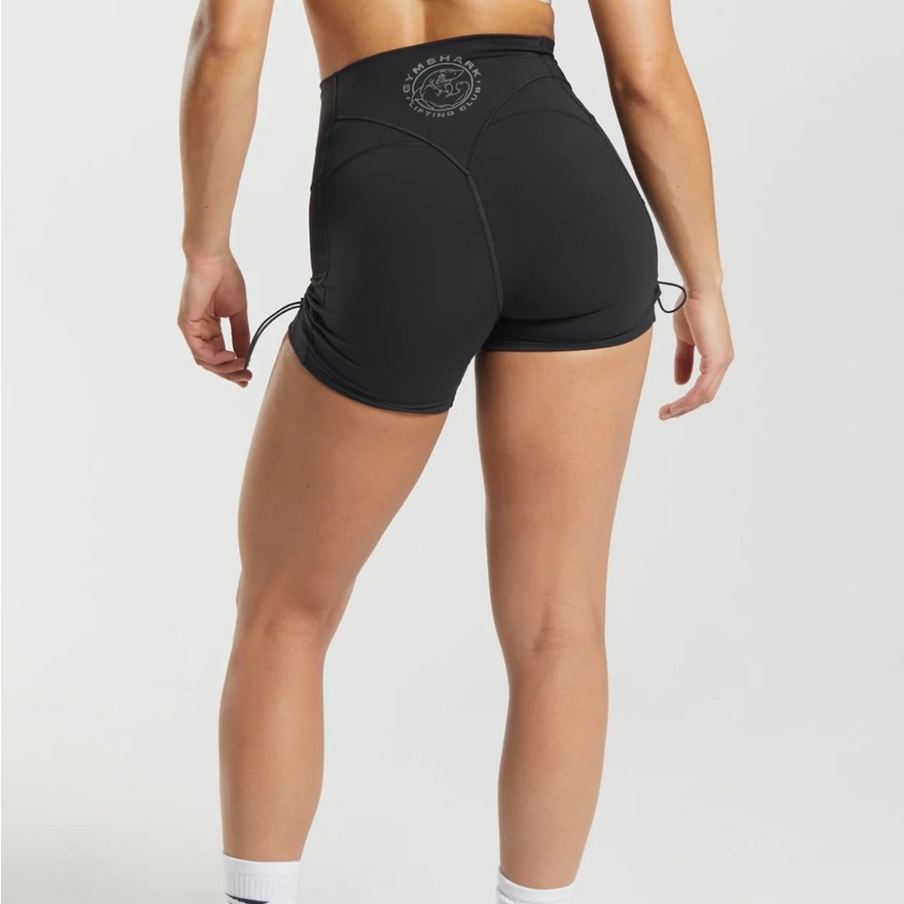 Gymshark Legacy Ruched Black High-Waisted Shorts